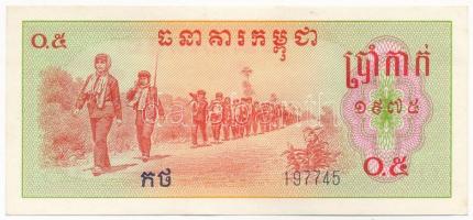 Kambodzsa 1975. 0,5R / 5K "197745" T:III szép papír Cambodia 1975. 0,5 Riel / 5 Kak "197745" C:F nice paper Krause P#19a