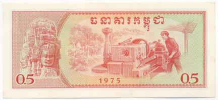 Kambodzsa 1975. 0,5R / 5K "197745" T:III szép papír
Cambodia 1975. 0,5 Riel / 5 Kak "...