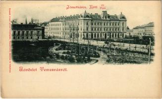 Temesvár, Timisoara; Józsefváros, Küttl tér. Kossak József fényképész kiadása / Iosefin, square (EK)