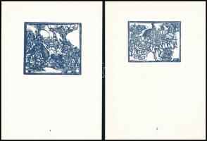 König Róbert: Cornwalltól Edinburghig 1987. Grafikai epigrammák. 20 db fametetszetet tartalmazó sors...