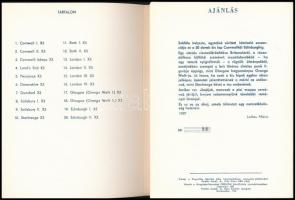 König Róbert: Cornwalltól Edinburghig 1987. Grafikai epigrammák. 20 db fametetszetet tartalmazó sors...