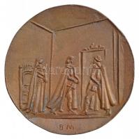 Borsos Miklós (1906-1990) 1982. "Illés Endre 1982" öntött Br emlékérem (103mm) T:1-