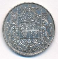 Kanada 1952. 50c Ag "VI. György" T:2
Canada 1952. 50 Cents Ag "George VI" C:XF
