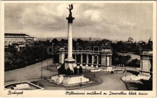 Budapest XIV. Millenniumi emlékmű az Ismeretlen hősök kövével (Hősök tere), autóbusz