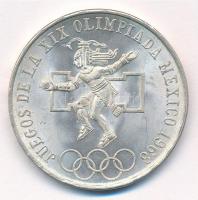 Mexikó 1968. 25P Ag Olimpia T:1-  Mexico 1968. 25 Pesos Ag Olympiad C: AU Krause KM#479.1