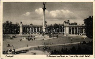 Budapest XIV. Millenniumi emlékmű az Ismeretlen hősök kövével (Hősök tere) (EK)
