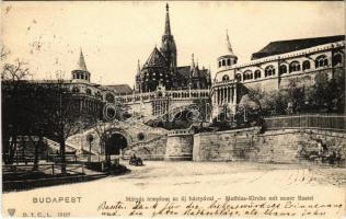 1904 Budapest I. Mátyás templom az új bástyával (EK)
