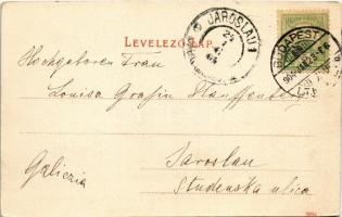 1904 Budapest I. Mátyás templom az új bástyával (EK)