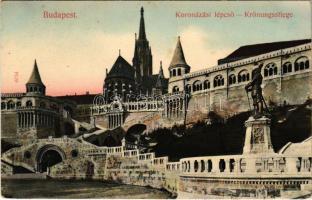 Budapest I. Koronázási lépcső. Taussig A. 6754. (ragasztónyom / glue marks)