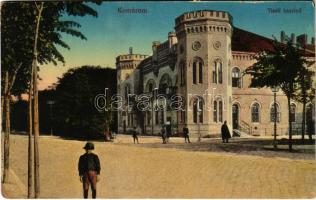 Komárom, Komárnó; Tiszti kaszinó. Vasúti levelezőlapárusítás 9. 1916. / K.u.k. military officers casino (EK)
