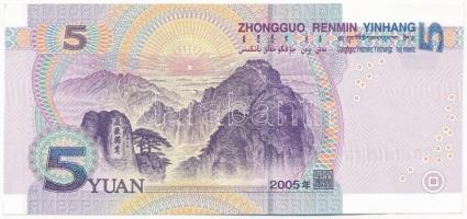 Kína 2005. 5Y "ZO61 730573" T:III szép papír
China 2005. 5 Yuan "ZO61 730573" C...