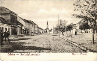 1940 Székelykeresztúr, Kristur, Cristuru Secuiesc; Piata / Piac tér / square (EK)