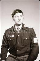 cca 1960 előtt készült katonai felvételek, Dzubay Árpád sátoraljaújhelyi műtermében, 13 db vintage N...