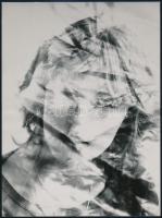 cca 1977 Gruber Attila: Anna, feliratozott, vintage fotóművészeti alkotás, ezüst zselatinos fotópapíron, 24x18 cm