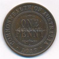 Ausztrália 1917. 1p bronz "V. György" T:2- 
Australia 1917. 1 Penny Bronze "George V...