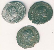 Római Császárság ALEXANDER SEVERUS 221-235. Denár (1x) + bronzpénz (2x) T:3,3/4