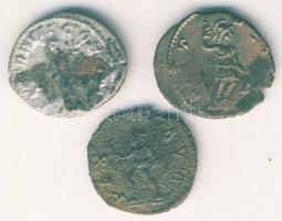 Római Császárság ALEXANDER SEVERUS 221-235. Denár (1x) + bronzpénz (2x) T:3,3/4