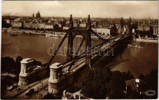 Budapest, Erzsébet híd, villamos. Csiky Foto
