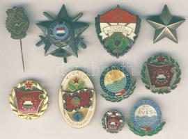 10db szocialista jelvény, kitüntetés T:vegyes