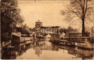 Lajtabruck, Bruck an der Leitha; Schloss / Harrach (Prugg) kastély. Vasúti levelezőlapárusítás 9156. / castle (EK)