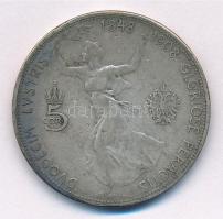 Ausztria 1908. 5K Ag "Ferenc József - Jubileum" T:3 patina Austria 1908. 5 Corona Ag &quot...