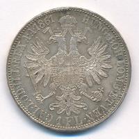 Ausztria 1861A 1Fl Ag "Ferenc József" T:1- kis ph. Austria 1861A 1 Florin Ag "Franz J...