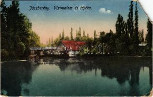 1921 Jászberény, Vízimalom és tájéka. Novotha Andor kiadása (b)