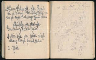 cca 1940 Magyar honvéd kiképzési jegyzetfüzete