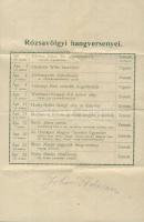 1922 Johan Nilsson hegedüművész / saját kezű aláírása fellépésének programján / violinist signature