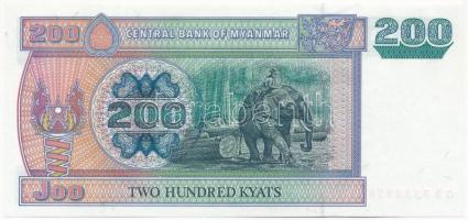 Mianmar DN (2004) 200K "QB 7333956" T:III szép papír
Myanmar ND (2004) 200 Kyats "QB...
