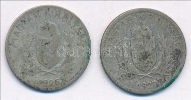 1926-1927. 1P Ag (2x) T:3 patina Adamo P6