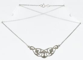 Ezüst (Ag) colie nyaklánc, jelzett h: 45 cm, bruttó: 6,5g