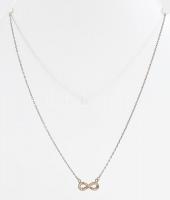 Ezüst (Ag) végtelen medálos nyaklánc, kőhiány, h: 40 cm, jelzett, bruttó: 1,3g