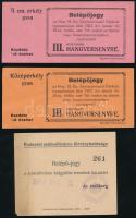1923-1929 3 db belépőjegy (M. Kir. Zeneművészeti Főiskola hangverseny, Bp. székesfőváros törvényhatósága közgyűlési terem)