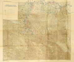 AZ 1914-es szerb hadjárat térképe, M. Kir. Állami Térképészet, 86x115 cm