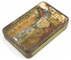 Fém dobozban, vegyes ásványok, d: cca. 2,5 cm