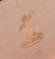 Ezüstözött fém keresztelő egy személyes evőeszköz készlet díszdobozban, jelzett Berndorf Alpakka