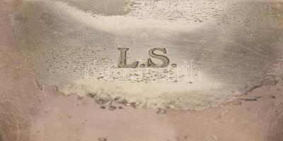 Berndorf bortartó, ezüstözött alpakka, kopott, 38x26x13cm