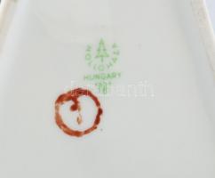 Hollóházi porcelán bohócpár, kézzel festett, hibátlan, jelzett, m: 22 cm