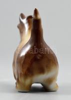 Zsolnay Skót Terrier, kézzel festett, jelzett, hibátlan, m:6 cm, h:9 cm