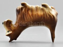 Zsolnay Skót Terrier, kézzel festett, jelzett, hibátlan, m:6 cm, h:9 cm