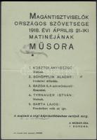 Kosztolányi Dezső és Barta Lajos saját kézzel írt aláírásai szereplésükkel tartott matiné műsorán / ...