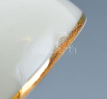 Herendi virágmintás bonbonier , jelzett, mázhibával , d:12,