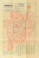 1929 Debrecen térképe, kiadja Antalfy József, 49,5x34 cm