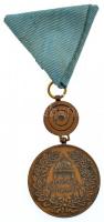 ~1910. Ifjúsági Lövőverseny / Királyért és Hazáért brozn lövészsport díjérem mellszalagon (36mm) T:2-