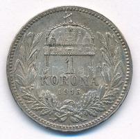 1915KB 1K Ag "Ferenc József" T:2 patina Adamo K5.1