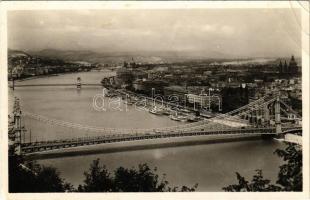1939 Budapest, Erzsébet híd, villamos (EB)
