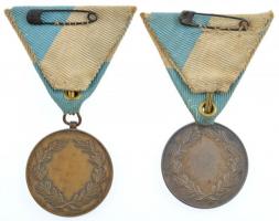 ~ 1900. "Békéscsabai Ág. Hitv. Ev. Rudolf - Főgimnázium" jelzett Ag és bronz emlékmedál pá...