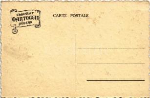 Budapest V. Szent István Bazilika. Hátoldalon "Chocolat Martougin Anvers" belga csokoládé ...