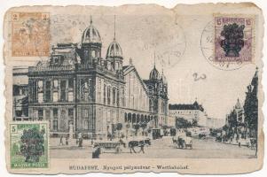 1920 Budapest VI. Nyugati pályaudvar, vasútállomás, villamos (b)